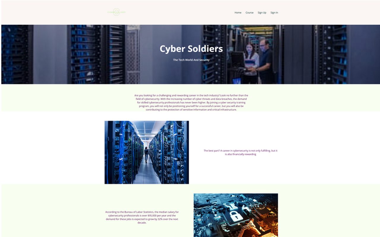 Cyber Soldiers Academy: project by Fourio Solutions